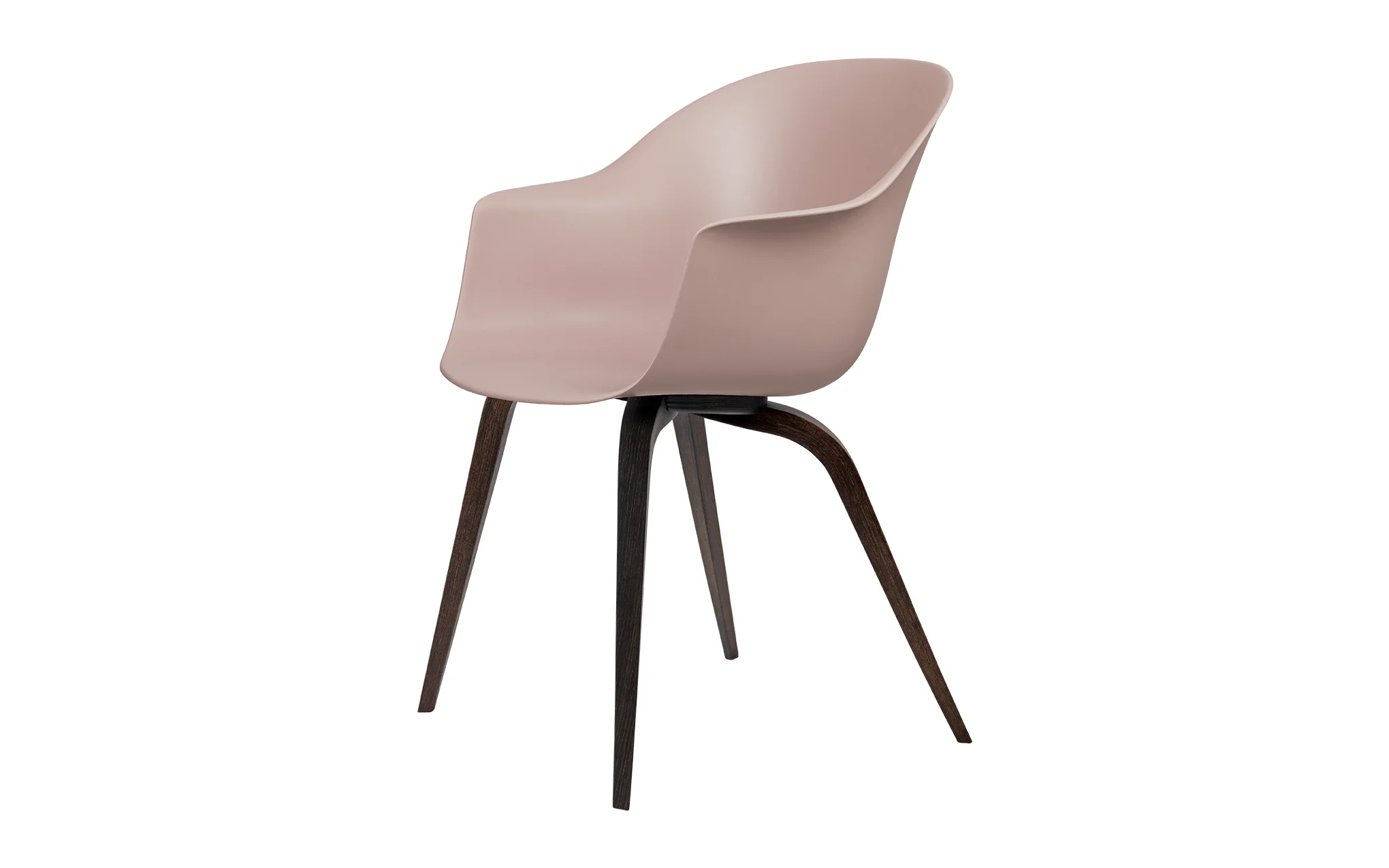 Bat dining chair - un-upholstered with wood base - Image 12