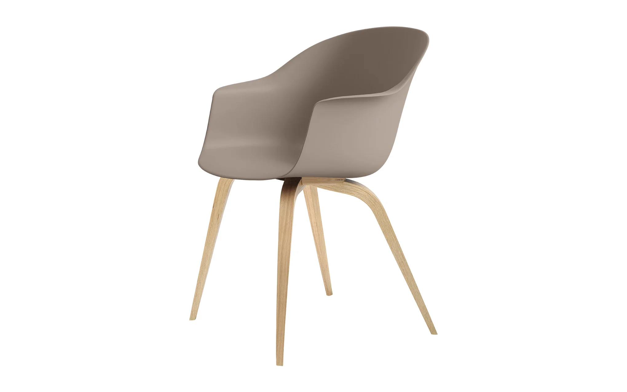 Bat dining chair - un-upholstered with wood base - Image 5