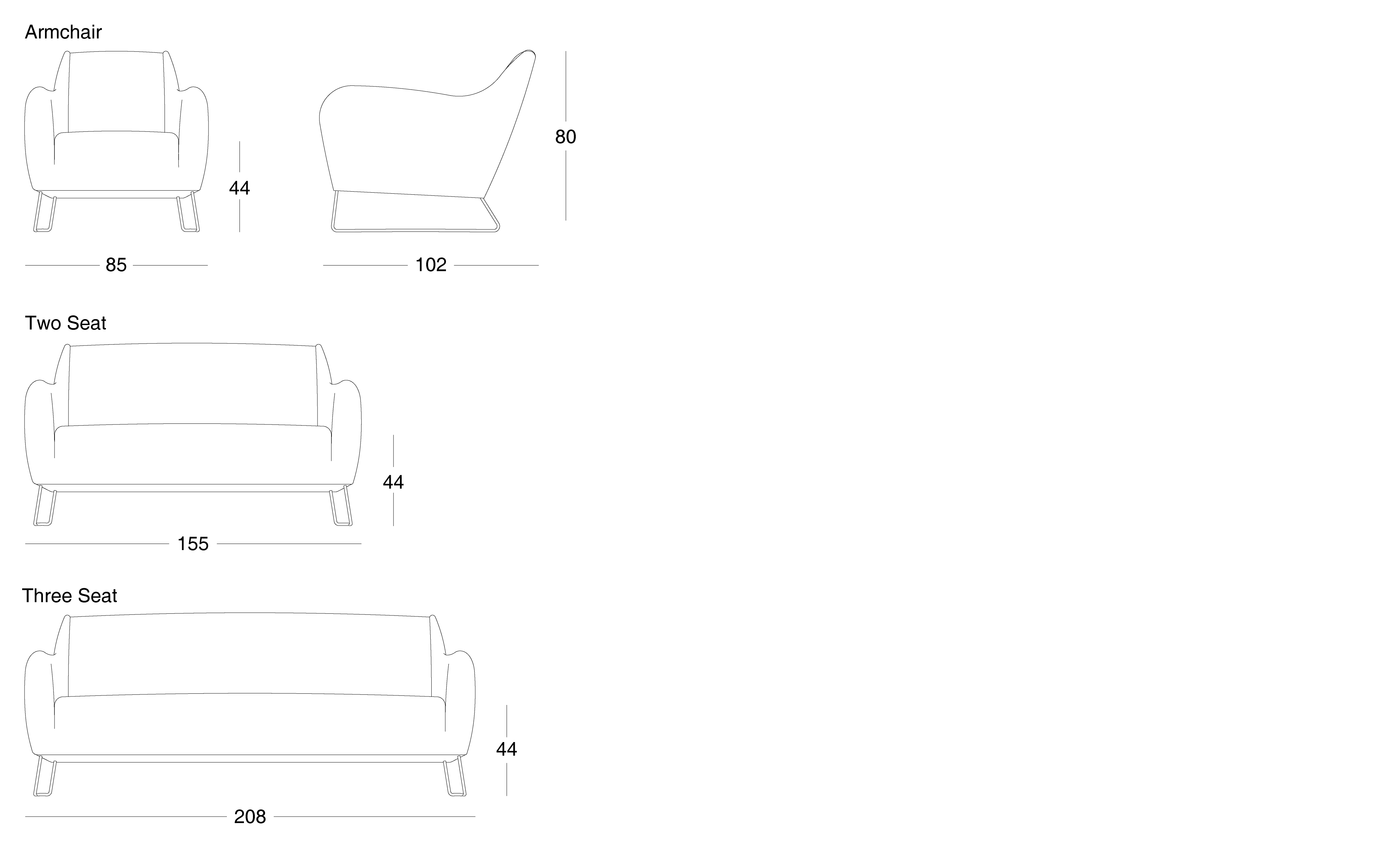Baude two seat sofa - Image 2