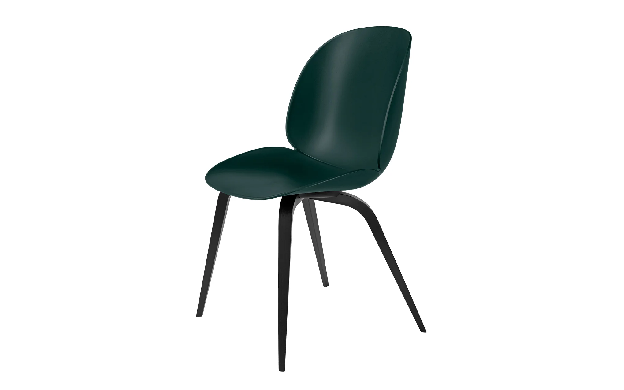 Beetle dining chair - un-upholstered with wood base - Image 2