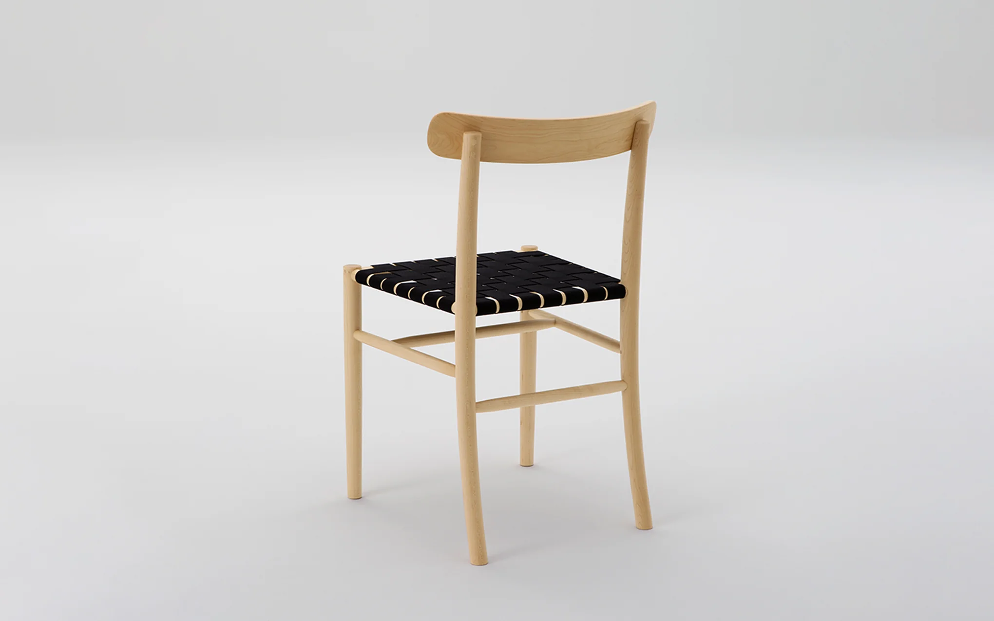 Lightwood chair - webbed seat - Image 2