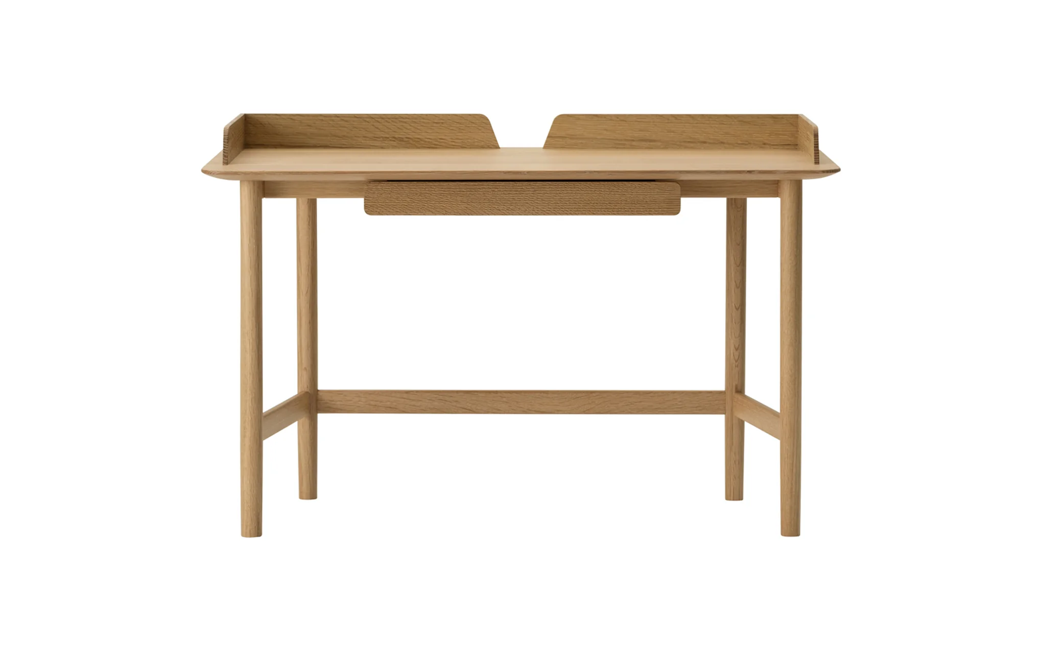 Lightwood desk - panel & drawer