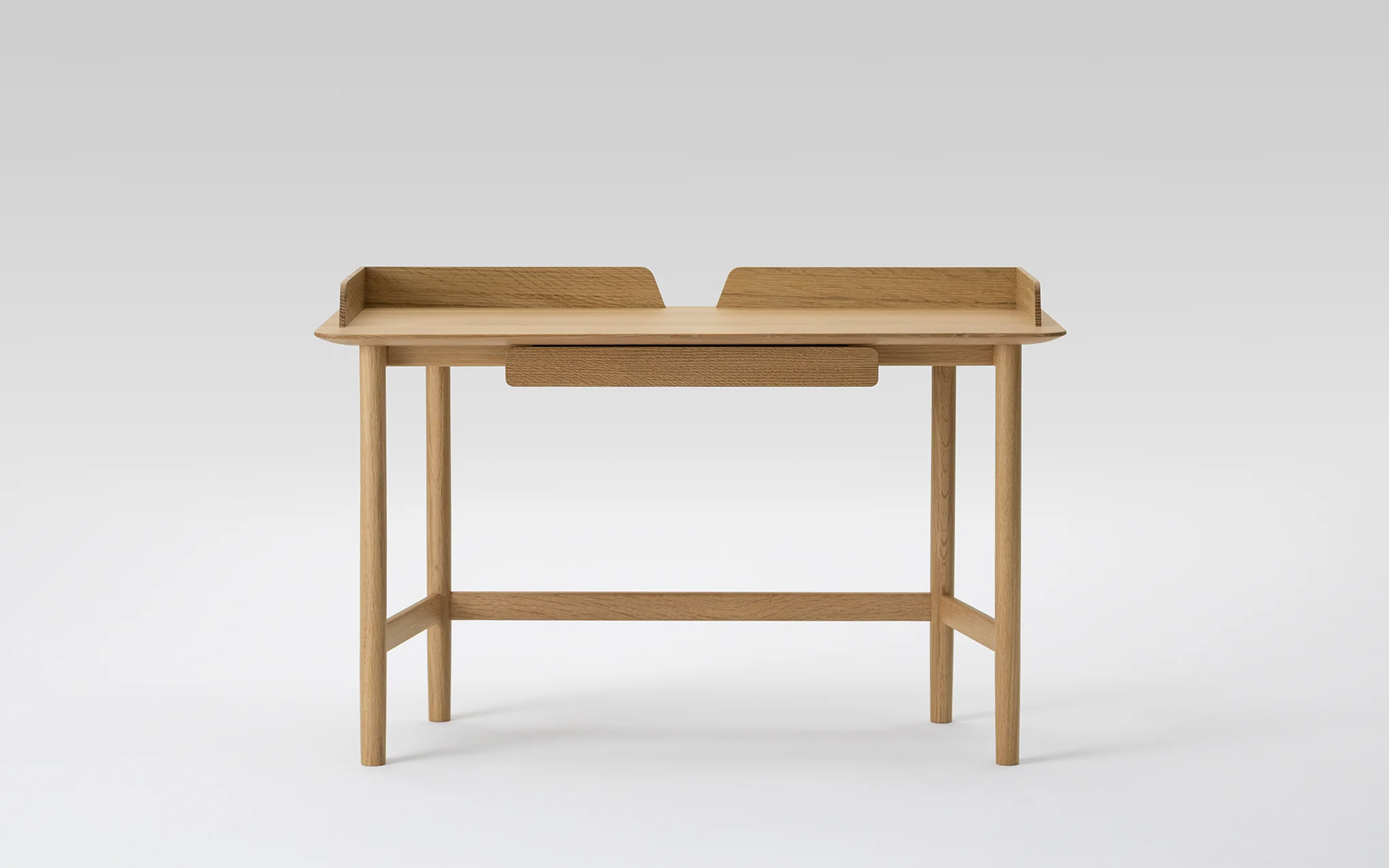 Lightwood desk - panel & drawer - Image 2