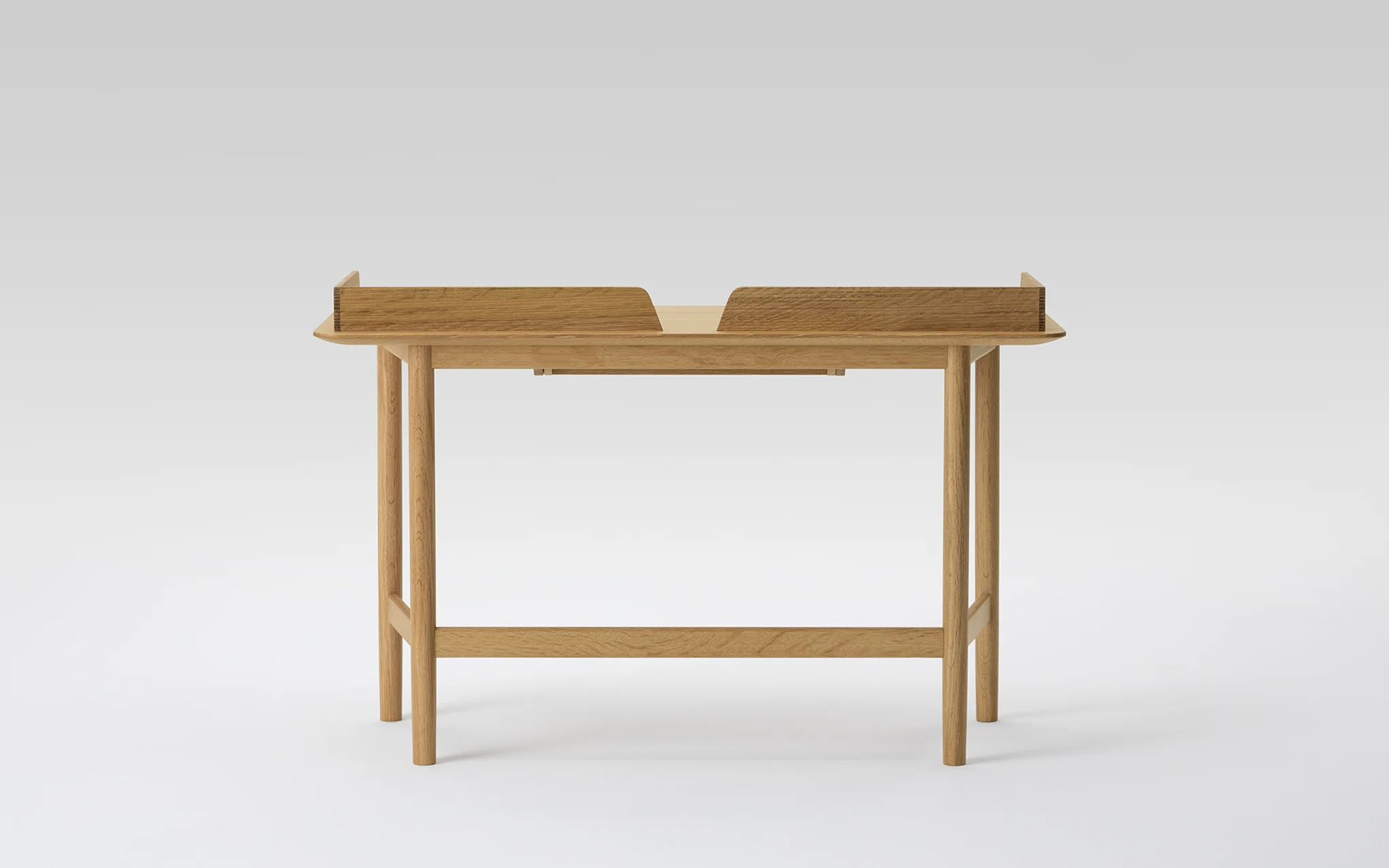 Lightwood desk - panel & drawer - Image 3