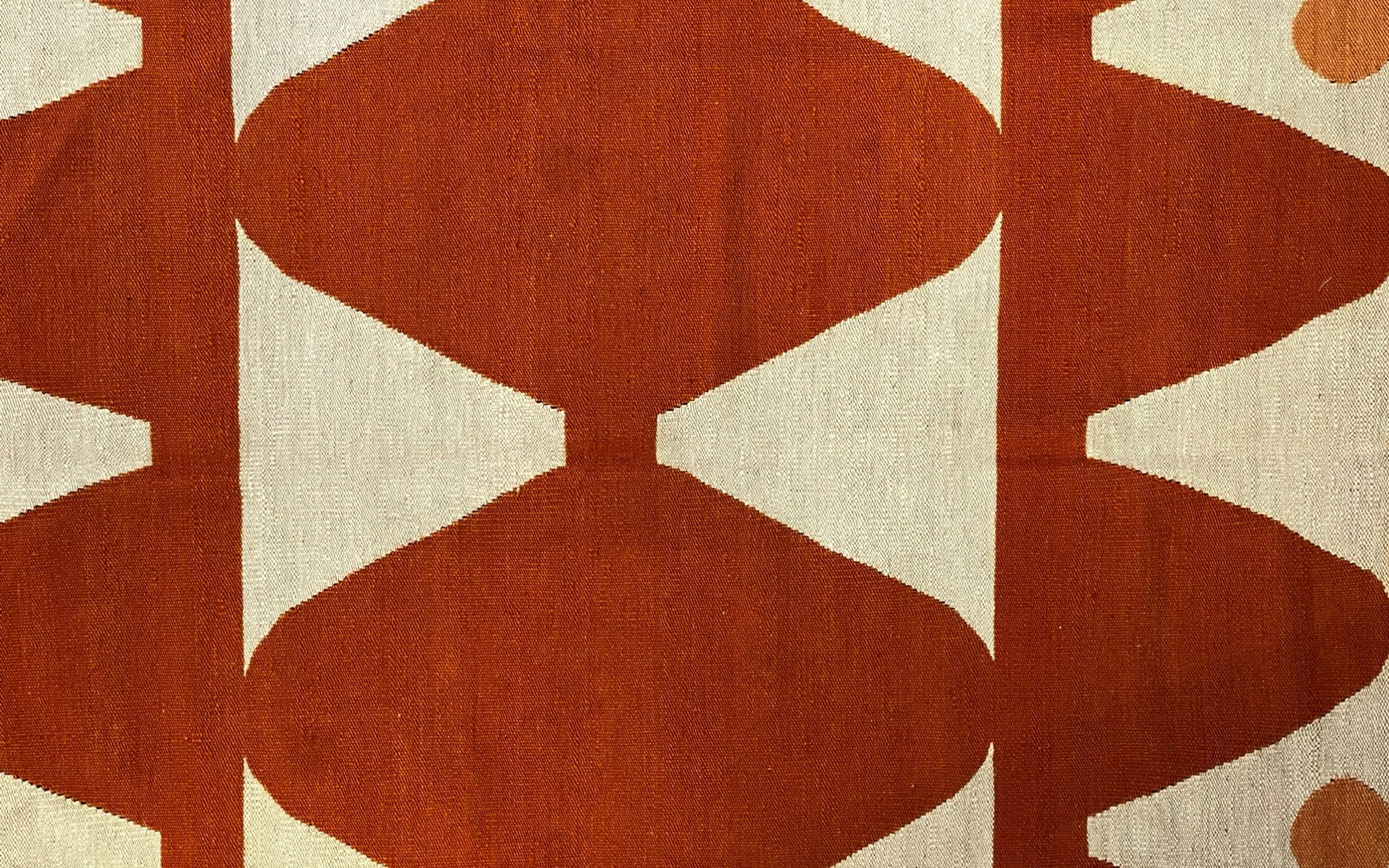 Modern Kelim – orange triangles w. orange dots - Image 2