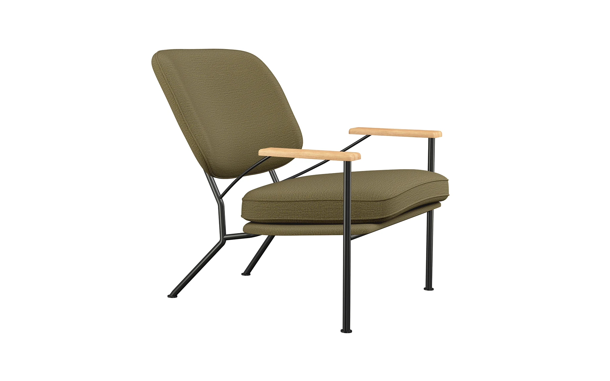 Orlando armchair with oak arms - Image 25