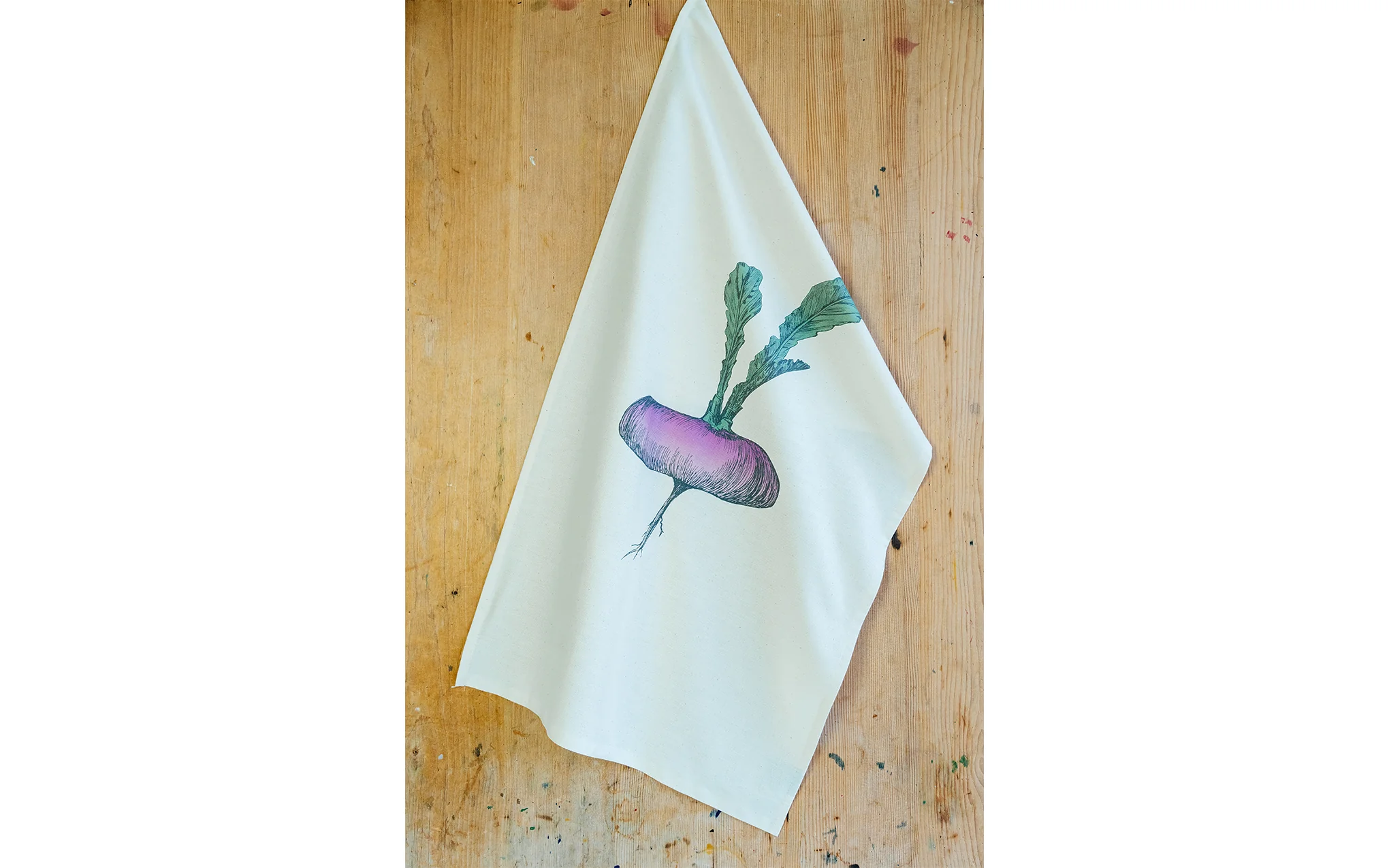 Purple Turnip tea towel - Image 2