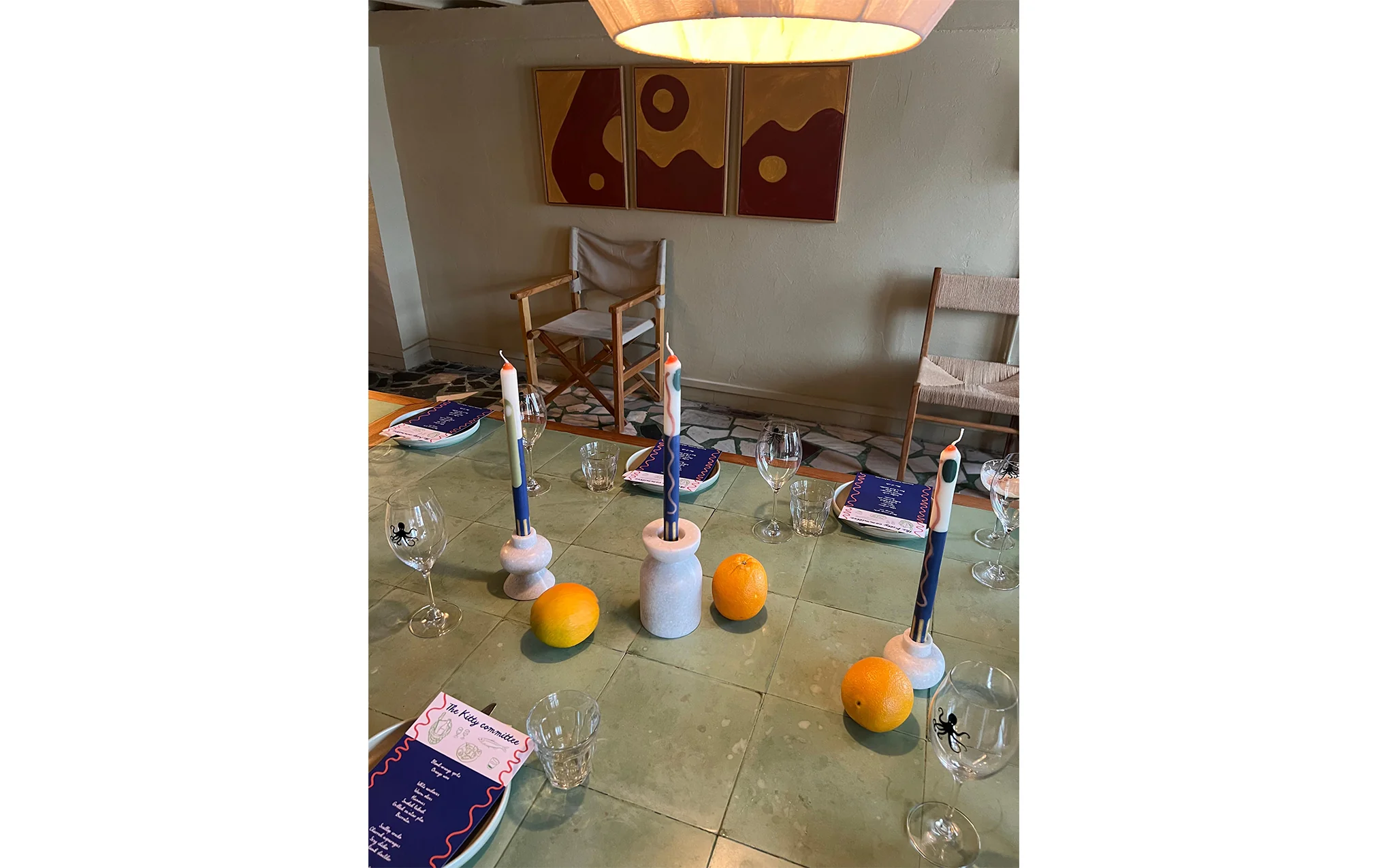 Terracotta dinner candles - Image 5