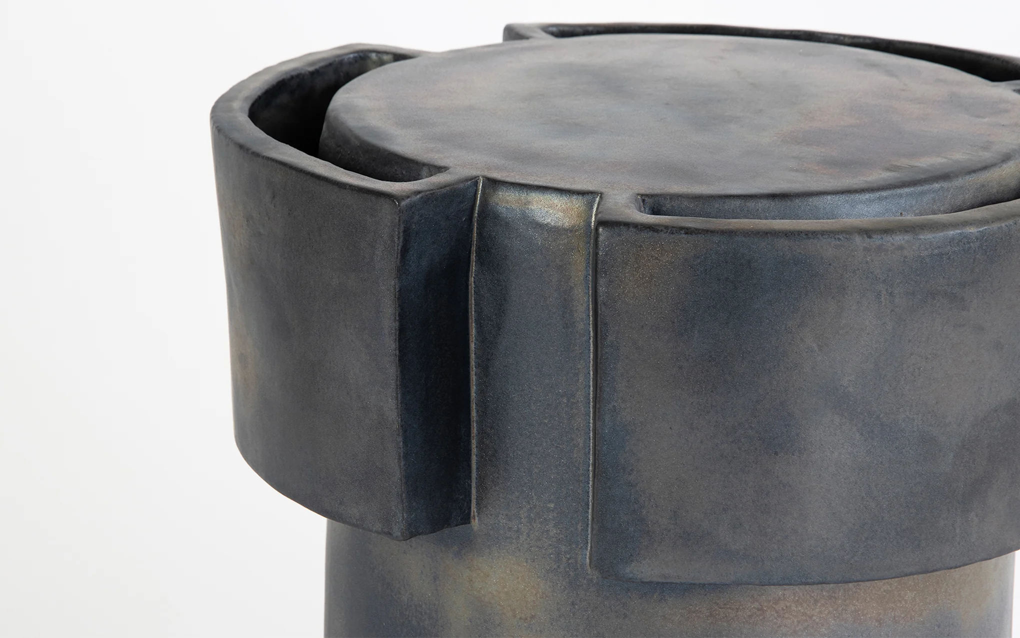 Tiny Table No.3 - gun metal glaze - Image 2